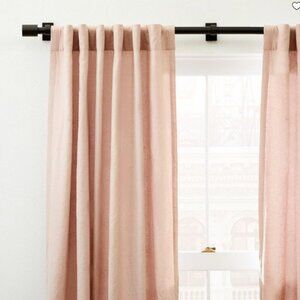 West Elm Brand New European Flax Linen Curtains - Rose 48X108